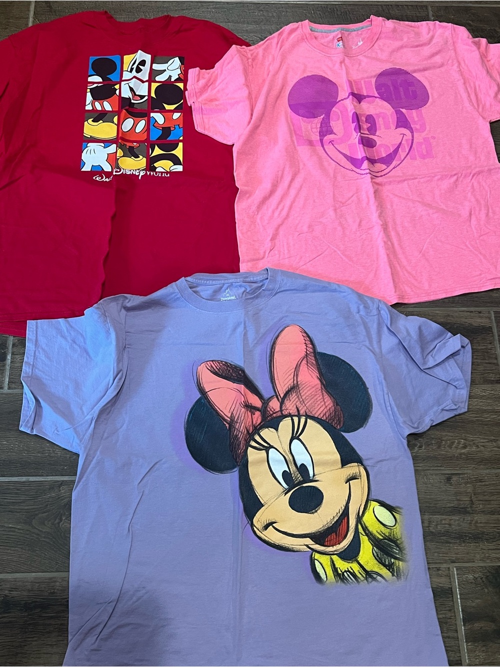 Disney Womens Size XL Minnie Mouse Graphic Tee - Various